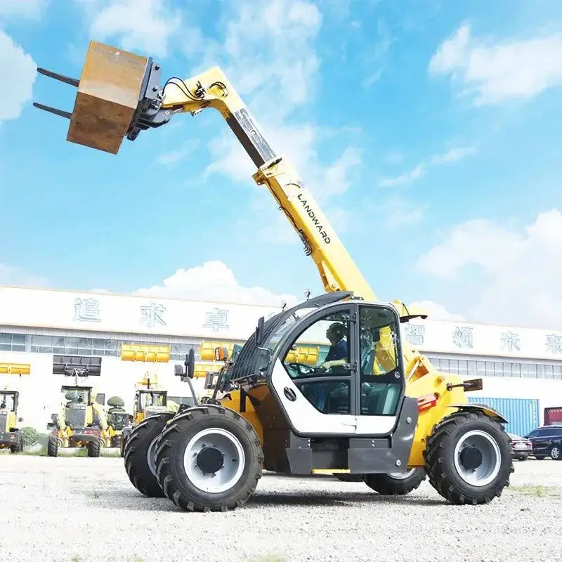 Yellow telescopic handler from Europe Custom High Telehandler Discounts for high efficiency