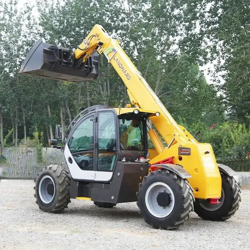 Yellow telescopic handler bucket for Europe High Efficiency Telehandler, perfect for agriculture