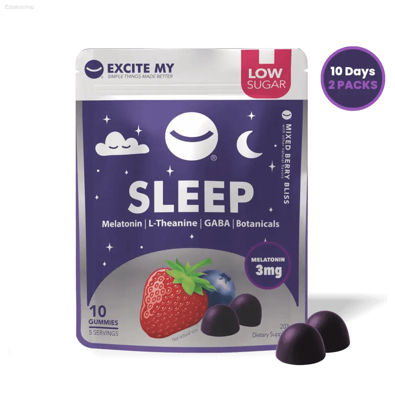 Excite My Sleep mixed berry bliss gummies.