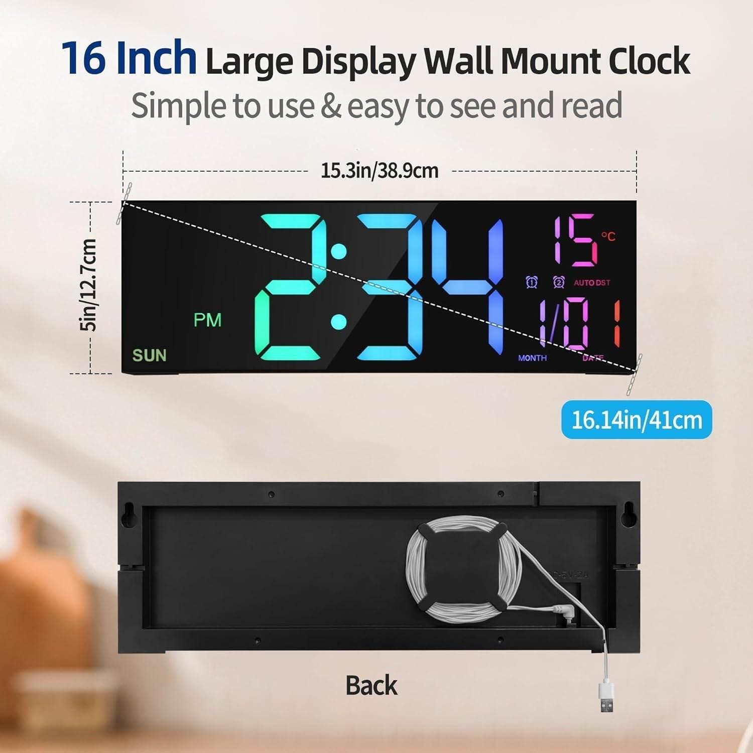 Explore Quality Fashion and Essentials for Everyone at Our Store 

Large Digital Wall Clock with Remote Control Big LED Dual Alarm - Estalios