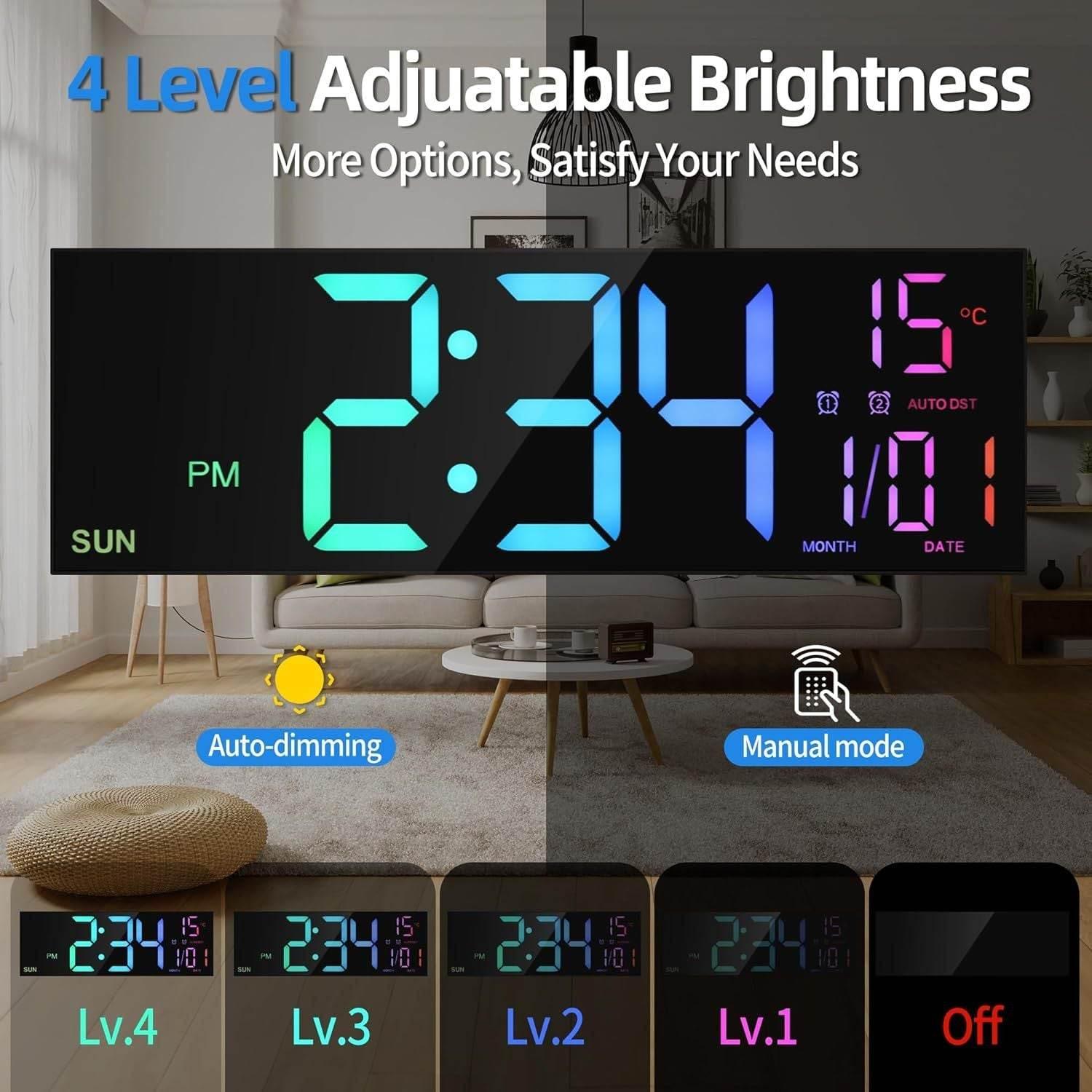 Explore Quality Fashion and Essentials for Everyone at Our Store 

Large Digital Wall Clock with Remote Control Big LED Dual Alarm - Estalios