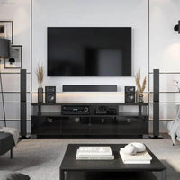 Corliving Bromley Extra Wide TV Stand - Perfect for TVs Up to 95 Inches! - Estalios