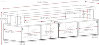 Corliving Bromley Extra Wide TV Stand - Perfect for TVs Up to 95 Inches! - Estalios