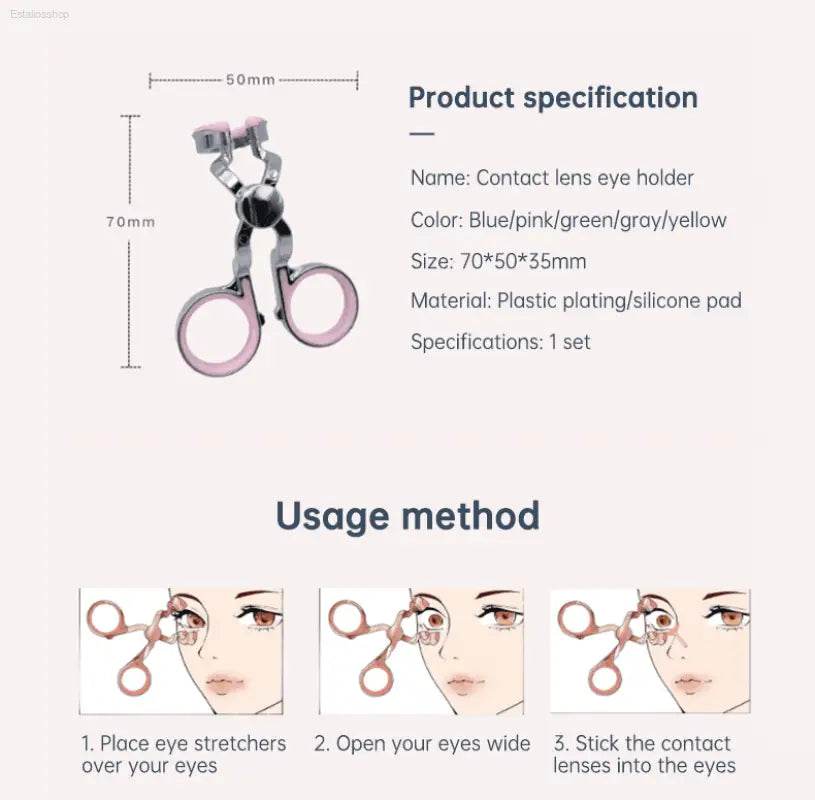 Eye Care Contact Lenses Inserter Remover Soft Tip Tool - Estalios