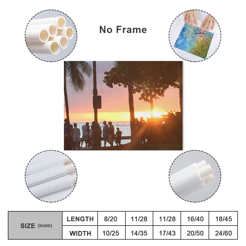 Hawaii Sunset Canvas Print Multiple sizes No Frame - Estalios