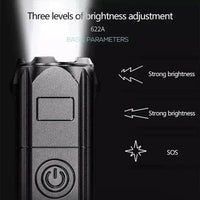 F15-T Black Portable LED Flashlight for Powerful Focused Light - Estalios