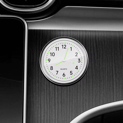 Luminous Mini Car Clock Stick-On Quartz Auto Accessories - Estalios