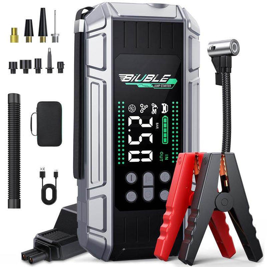 7-In-1 10000A Car Jump Starter with Air Compressor Tools - Estalios