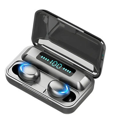 Wireless earbuds in charging case for F9-5 TWS Bluetooth Earphones HiFi Sound