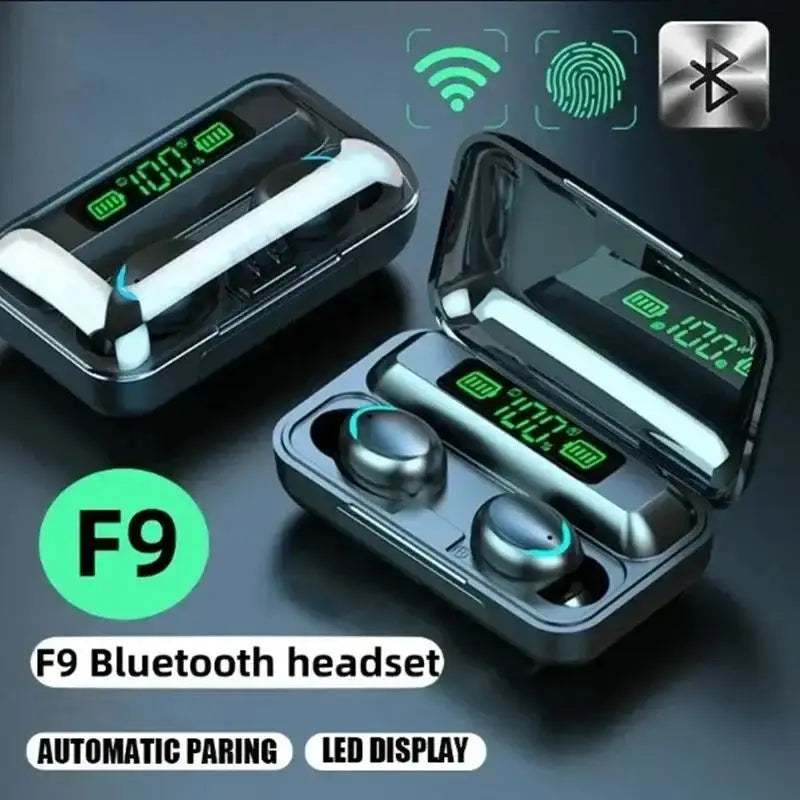 F9-5 TWS Bluetooth Earphones HiFi Sound - black - Other