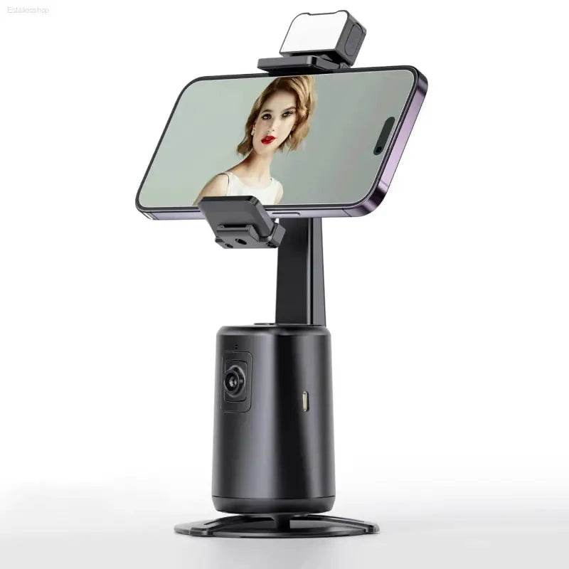 Smartphone holder with light.