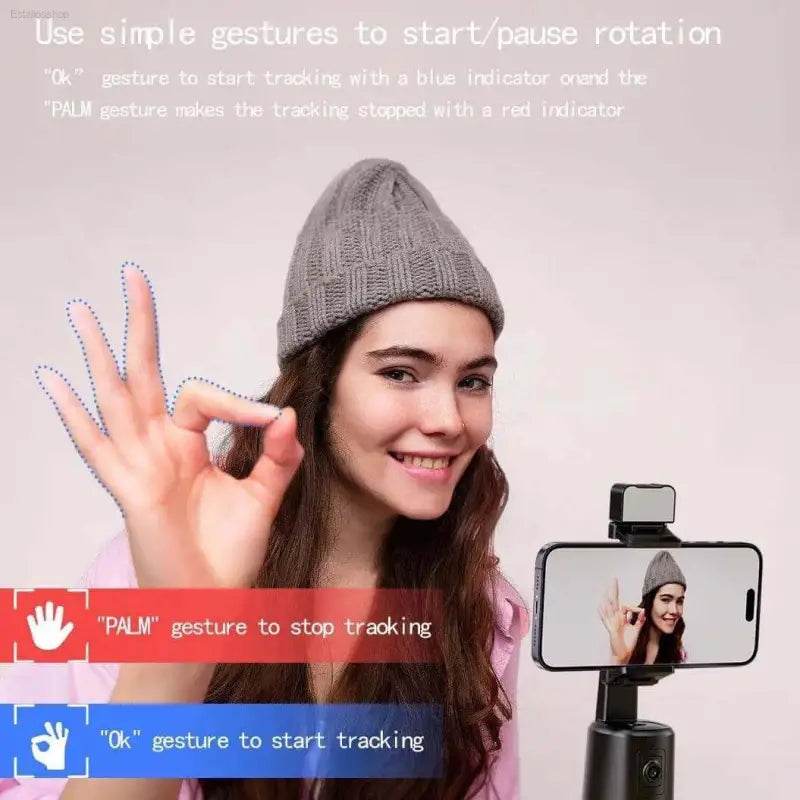 Smartphone tracking device with gesture control.
