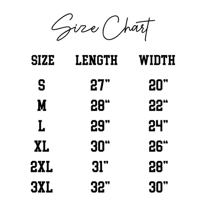 Clothing size chart for Faith Sweatshirt in Military Green and Scarlet Red sold