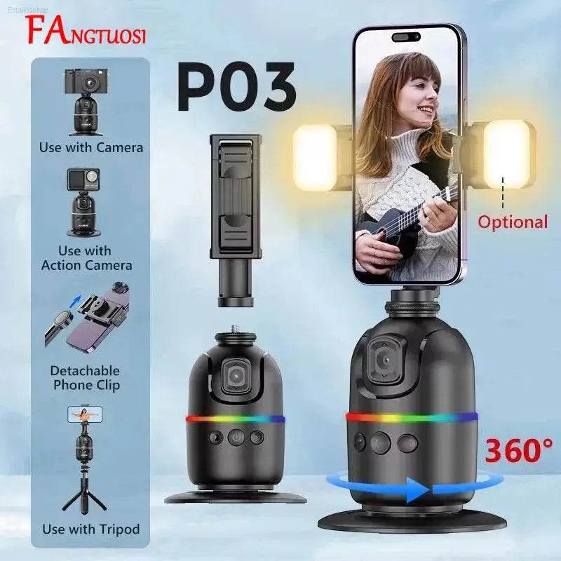 FANGTUOSI AI Smart Gimbal 360° Face Tracking Smartphone Stabilizer - Estalios
