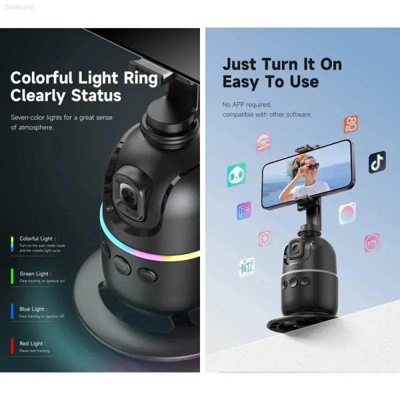FANGTUOSI AI Smart Gimbal 360° Face Tracking Smartphone Stabilizer - Estalios