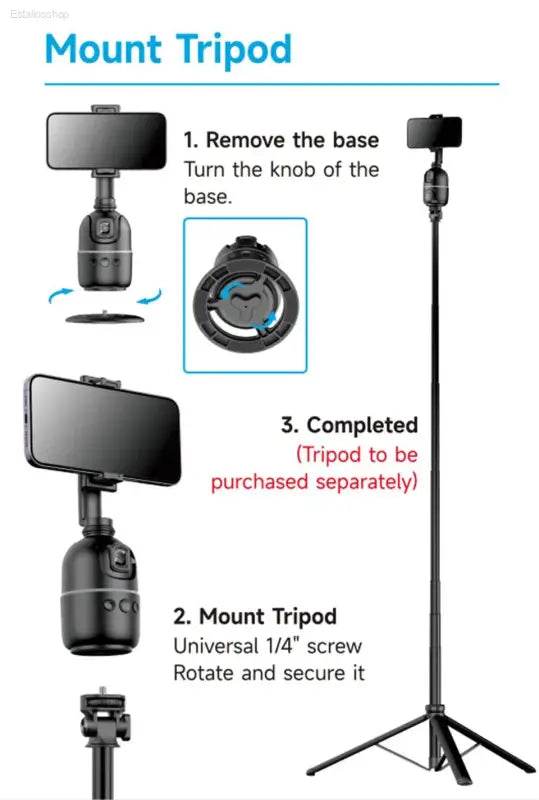 FANGTUOSI AI Smart Gimbal 360° Face Tracking Smartphone Stabilizer - Estalios