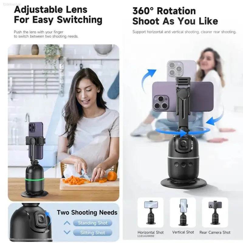 FANGTUOSI AI Smart Gimbal 360° Face Tracking Smartphone Stabilizer - Estalios