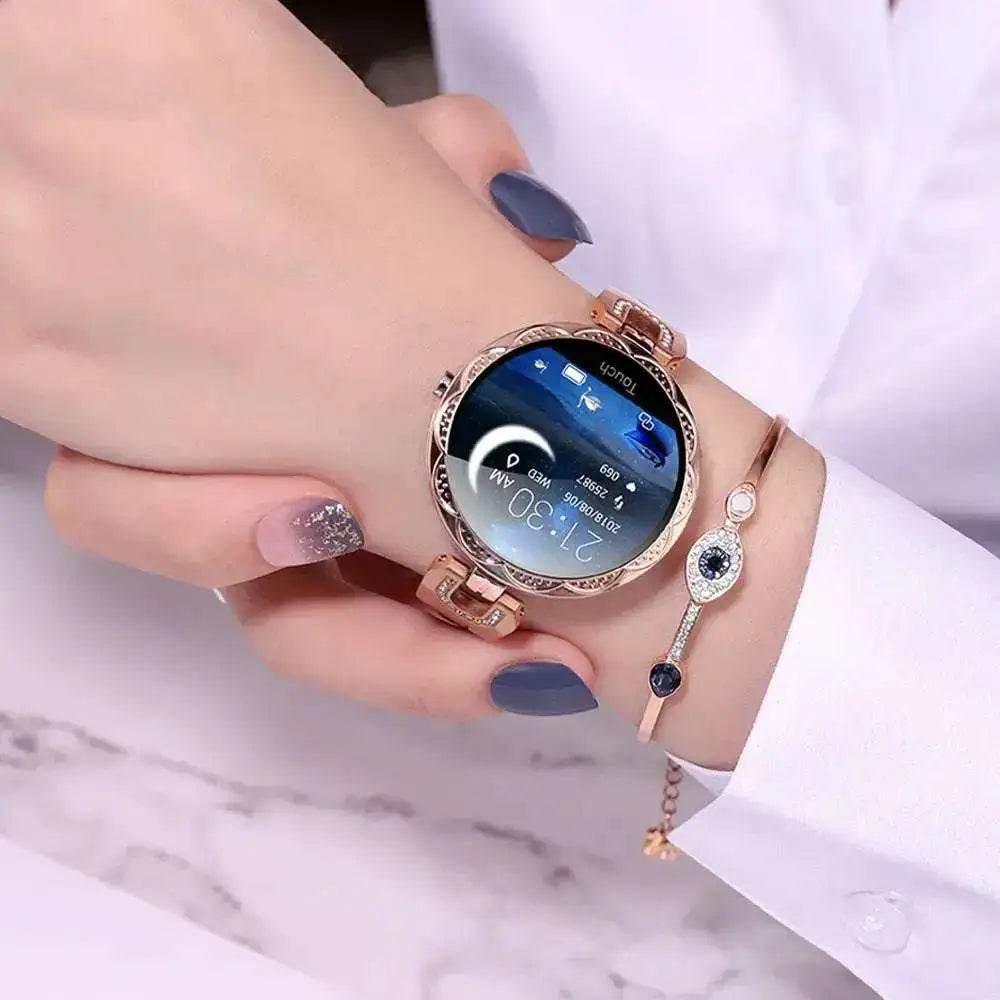 Fashion Women's Smart Watch Waterproof Wearable Device Heart Rate Monitor Sports Smartwatch - Estalios