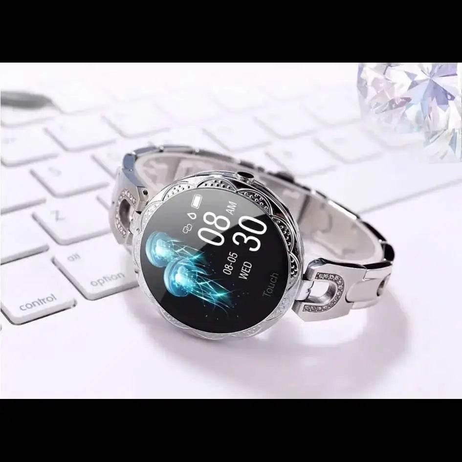 Fashion Women's Smart Watch Waterproof Wearable Device Heart Rate Monitor Sports Smartwatch - Estalios