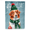 Festive Dog Standard Garden Flag: Winter Woof Wonders! **festive Dog Garden Flag: Winter Woof Wonders!** Brighten - Estalios