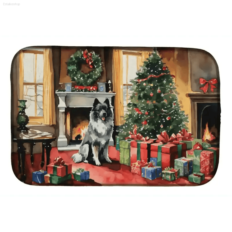 Festive Paws: Celebrate Christmas with a Dog Dish Mat! - Estalios