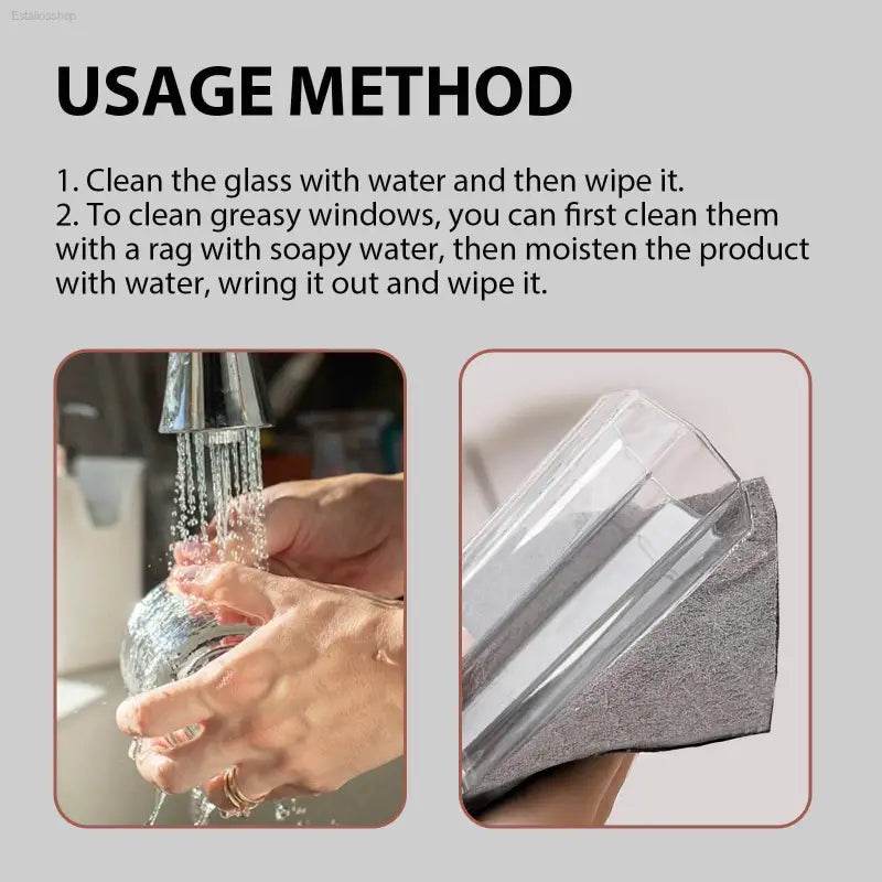 Fiber Cloth Window Cup Car Windshield Cleaner Smooth Decontamination - Estalios