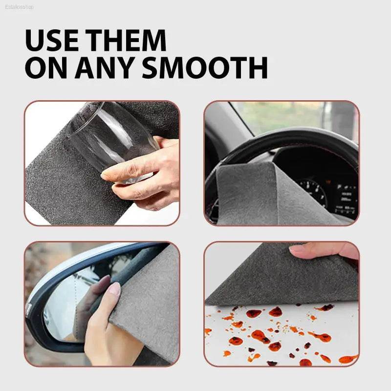 Fiber Cloth Window Cup Car Windshield Cleaner Smooth Decontamination - Estalios