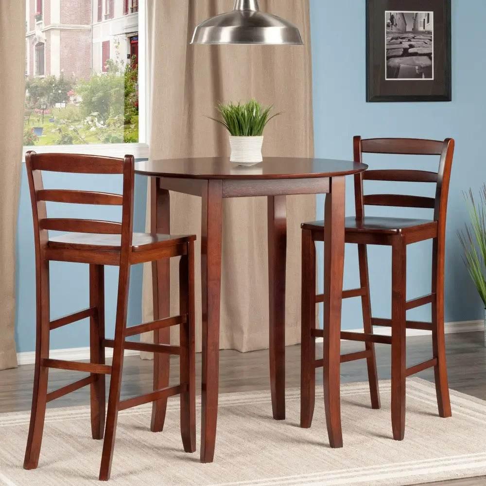 Fiona 3-Pc High Round Table with Stools for Dining - Estalios