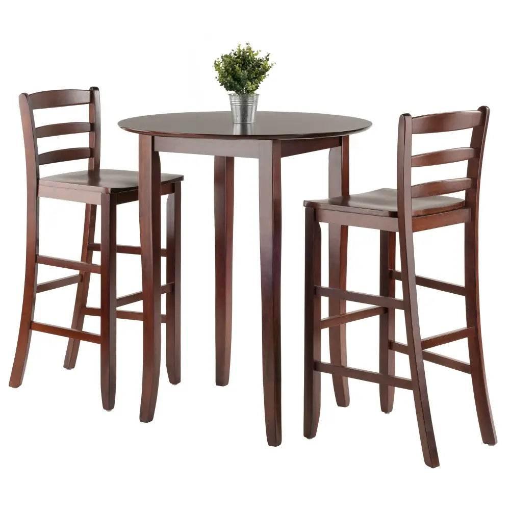 Fiona 3-Pc High Round Table with Stools for Dining - Estalios