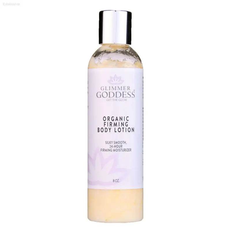 Bottle of organic firming body lotion.