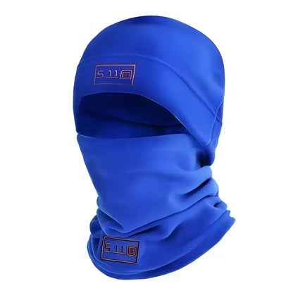 Blue balaclava-style headwear from Fleece Balaclavas Winter Warm Outdoor Hat Scarf