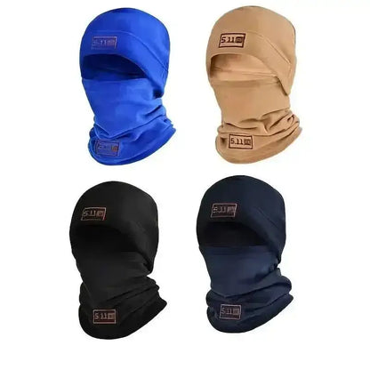 Four colorful fleece balaclavas for winter warm outdoor hat scarf thickened style