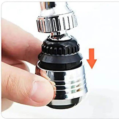 Flexible Chrome Faucet Extender with Rotating Splash Control - Estalios