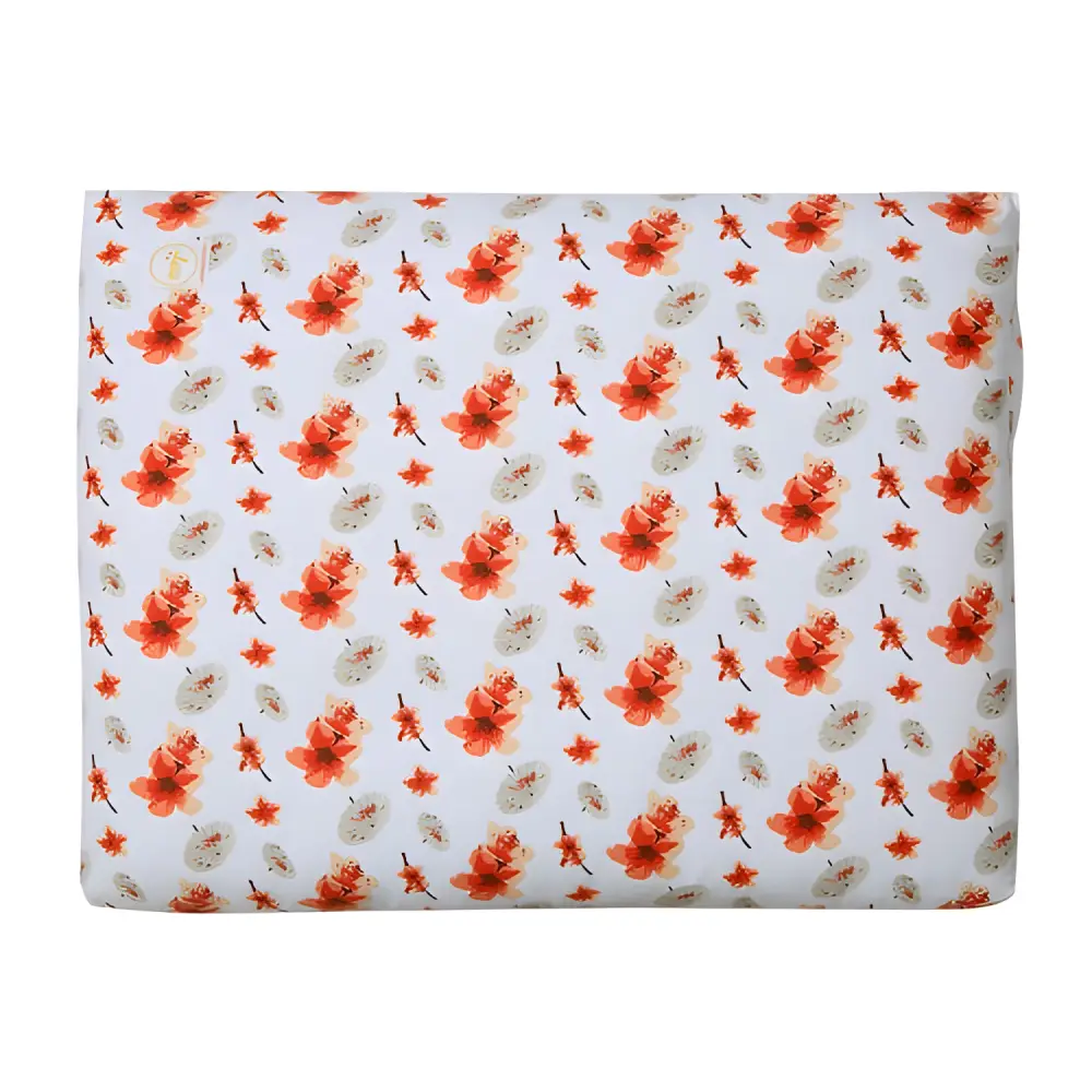 Floral patterned fabric on a comfy Floral Zabuton Yoga Meditation Cushion