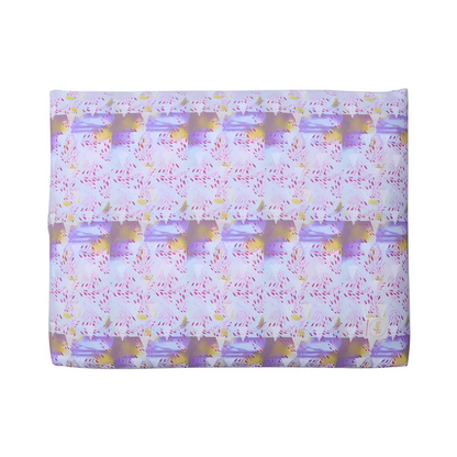 Patterned folded blanket for Floral Zabuton Yoga Meditation Cushion perfect for yoga meditation