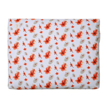 Floral patterned fabric on a Floral Zabuton Yoga Meditation Cushion for comfy practice