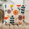 Flower Embroidery Throw Pillow Cover for Boho Home Decor - Estalios