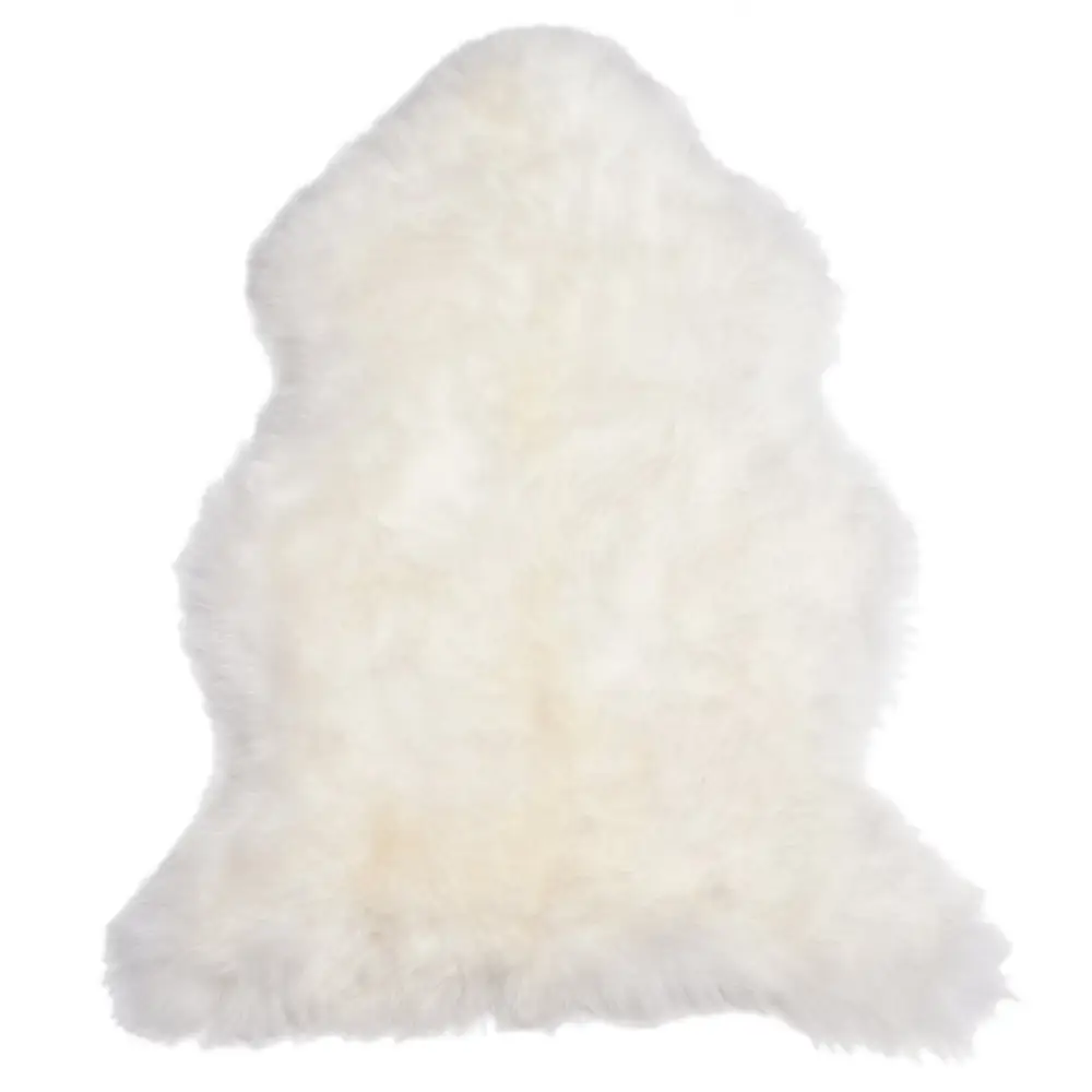 Ivory fluffy lambskin rug from the Fluffy Lambskin Rug Popcorn & Roses collection