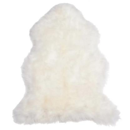 Ivory fluffy lambskin rug from the Fluffy Lambskin Rug Popcorn & Roses collection