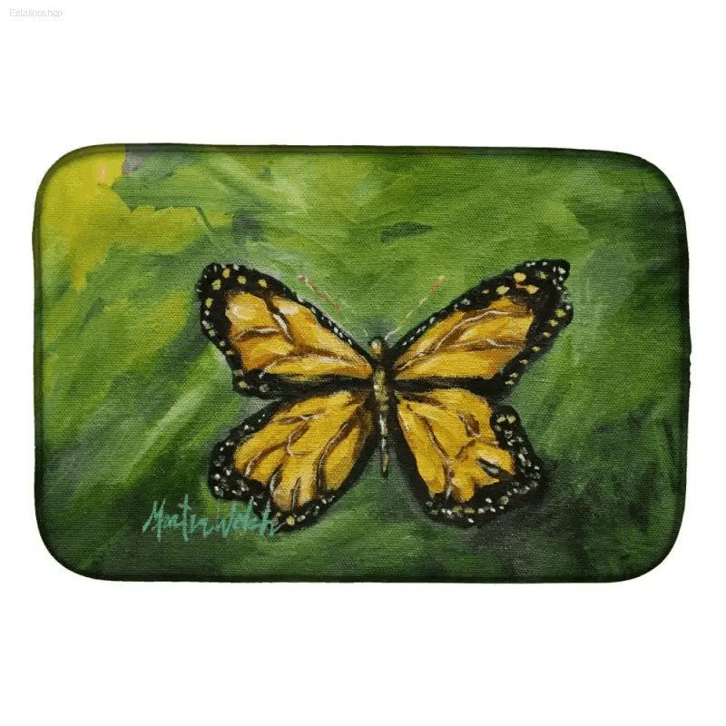 Flutter-dry: Butterfly Dish Drying Mat Magic! Here's the Product Description you Asked For: Introducing the Butterfly Bliss Dish Drying Mat, where Functionality - Estalios