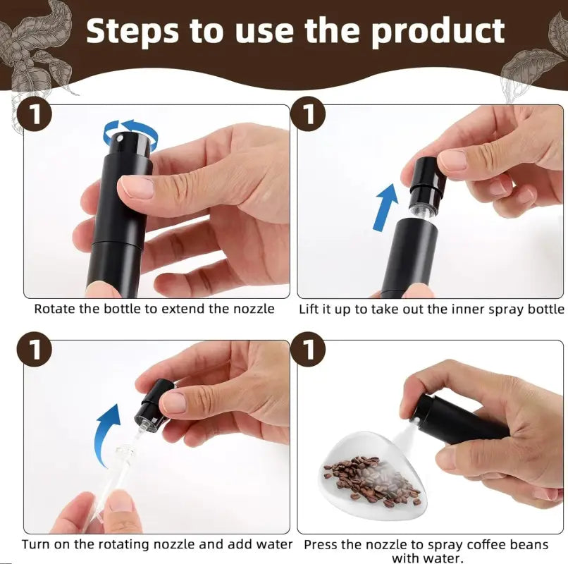 FLYMUYU 2-in-1 Wooden Coffee Bean Dosing Cup & Spray Bottle Set - Elevate Your Brewing Experience!