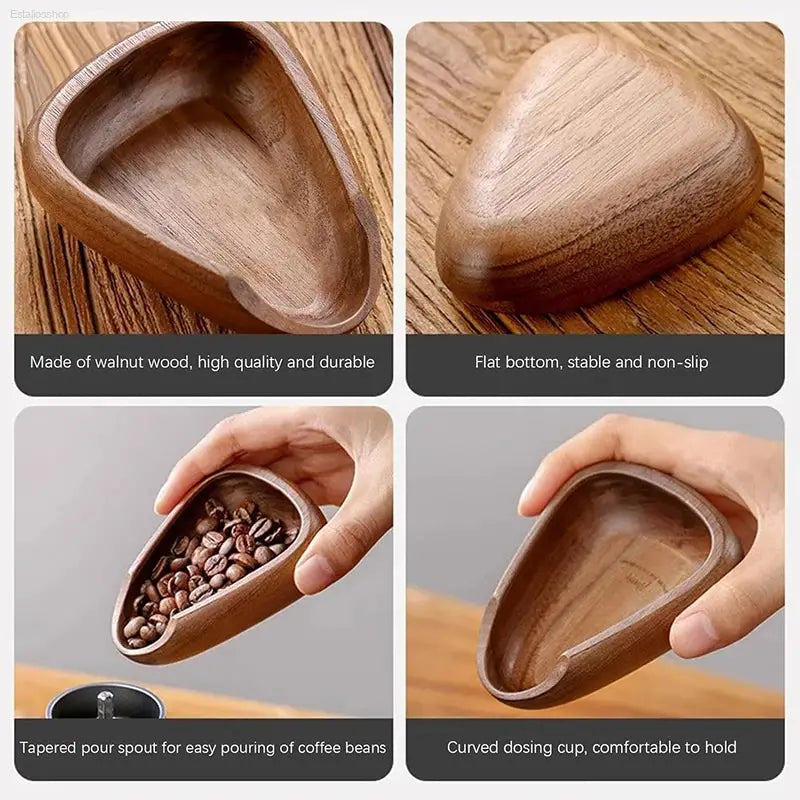 FLYMUYU 2-in-1 Wooden Coffee Bean Dosing Cup & Spray Bottle Set - Elevate Your Brewing Experience!