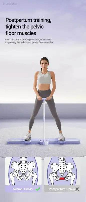 Foldable 3-in-1 Ski Trainer for Postpartum Home Workouts - Estalios