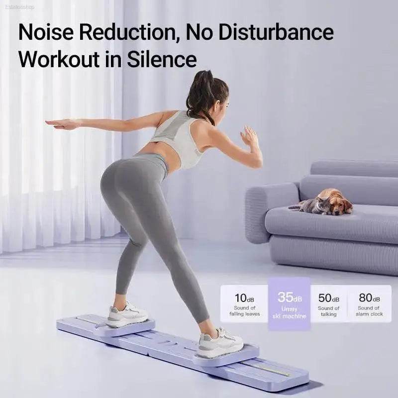 Foldable 3-in-1 Ski Trainer for Postpartum Home Workouts - Estalios