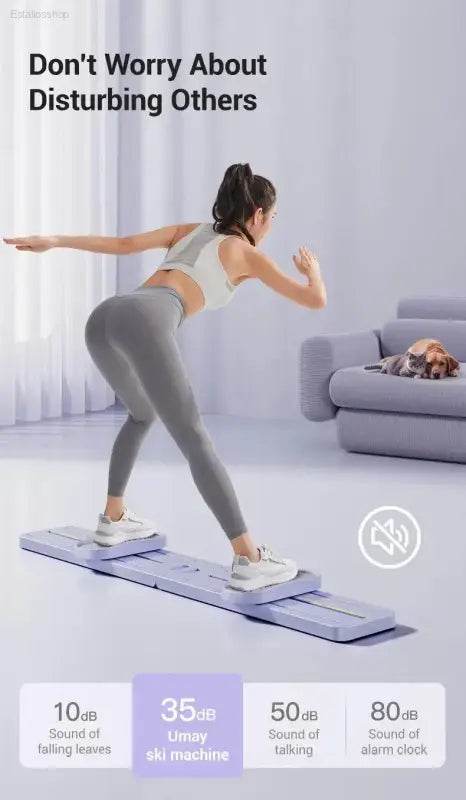 Foldable 3-in-1 Ski Trainer for Postpartum Home Workouts - Estalios
