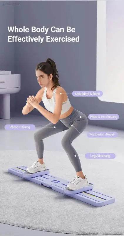 Foldable 3-in-1 Ski Trainer for Postpartum Home Workouts - Estalios