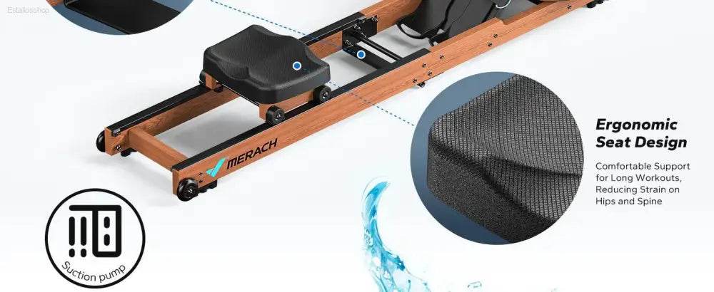 Foldable Water Rowing Machine for Home, 400LBS Capacity - Estalios