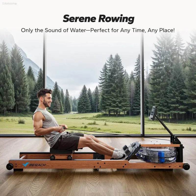 Foldable Water Rowing Machine for Home, 400LBS Capacity - Estalios