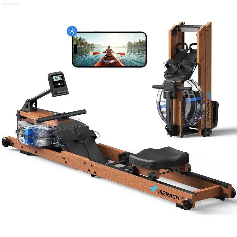 Foldable Water Rowing Machine for Home, 400LBS Capacity - Estalios
