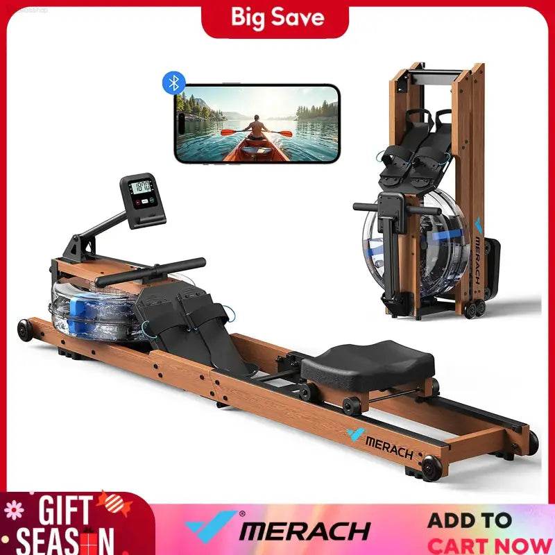 Foldable Water Rowing Machine for Home, 400LBS Capacity - Estalios